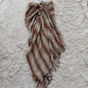 Just be queen Tulum striped multi cover up skirt sz S